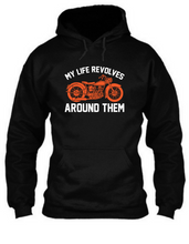 Load image into Gallery viewer, My life revolves around bike - Unisex Hoodie