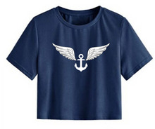 Load image into Gallery viewer, Winged anchor - Women's Crop Top