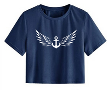 Load image into Gallery viewer, Anchor with wings - Women's Crop Top