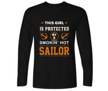 Load image into Gallery viewer, Sailor's girlfriend - Men's full sleeve round neck T-shirt