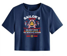 Load image into Gallery viewer, Sailors wife's statement (red) - Women's Crop Top