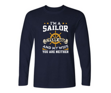 Load image into Gallery viewer, Sailors don't fear - Men's full sleeve round neck T-shirt