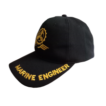 Load image into Gallery viewer, Marine Engineer Embroidered Black Adult Unisex Cap - Premium Quality