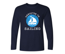 Load image into Gallery viewer, Addicted to sailing - Men's full sleeve round neck T-shirt