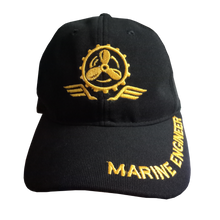 Load image into Gallery viewer, Marine Engineer Embroidered Black Adult Unisex Cap - Premium Quality