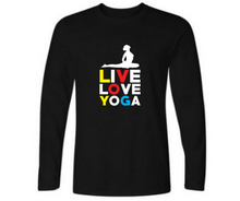 Load image into Gallery viewer, Live love yoga - Men's full sleeve round neck T-shirt