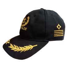 Load image into Gallery viewer, Kids Captain Embroidered Black Cap - Premium Quality