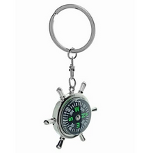 Load image into Gallery viewer, Ship Wheel Compass metal Key Chain