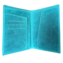 Load image into Gallery viewer, Classic Veg Tanned Hunter Leather Passport / CDC / COC Travel Wallet