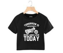 Load image into Gallery viewer, Tomorrow is mystery ride and live today - Women's Crop Top