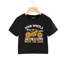 Load image into Gallery viewer, Four wheels move the body two wheels move the soul - Women's Crop Top