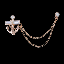 Load image into Gallery viewer, Classic Metal Anchor with Chain Fashion Brooch - Unisex