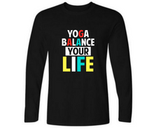 Load image into Gallery viewer, Yoga balance your life - Men's full sleeve round neck T-shirt