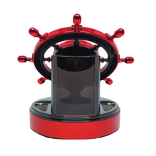 Load image into Gallery viewer, Solar Powered Rotating Ship Helm Wheel Air Freshener Car Dashboard Accessory
