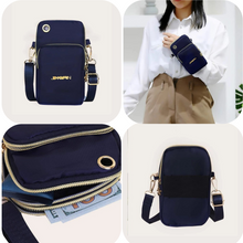 Load image into Gallery viewer, Small Crossbody Multilayer 3 in 1 Woman Sling Pouch/Bag with Mini Earphone Hole