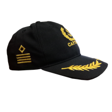Load image into Gallery viewer, Kids Captain Embroidered Black Cap - Premium Quality