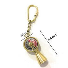 Load image into Gallery viewer, Nautical Vintage Brass Telegraph Key Chain with Carabiner Hook