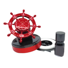 Load image into Gallery viewer, Solar Powered Rotating Ship Helm Wheel Air Freshener Car Dashboard Accessory