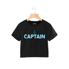 Load image into Gallery viewer, Captain (Waviform Typo) - Crop Top