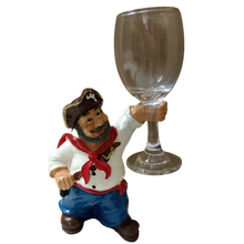Load image into Gallery viewer, White Shirt Pirate Wine Glass Holder - PolyResin Material