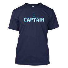 Load image into Gallery viewer, Captain (Waviform Typo) - Men's Half Sleeve Round Neck T-shirt