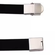 Load image into Gallery viewer, Captain - Laser Engraved Gold Plated Stainless Steel Black Silicone Strap Bracelet