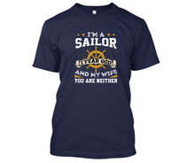 Load image into Gallery viewer, Sailors don't fear - Men's Half sleeve round neck T-Shirt