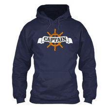 Load image into Gallery viewer, Captain (Typo with Wheel) - Unisex Hoodie