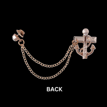 Load image into Gallery viewer, Classic Metal Anchor with Chain Fashion Brooch - Unisex