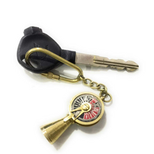 Load image into Gallery viewer, Nautical Vintage Brass Telegraph Key Chain with Carabiner Hook