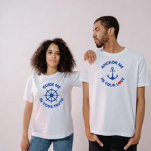 Load image into Gallery viewer, Anchor Me In Your Love - Couple Men's half sleeve round neck T-shirt
