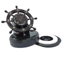 Load image into Gallery viewer, Solar Powered Rotating Ship Helm Wheel Air Freshener Car Dashboard Accessory