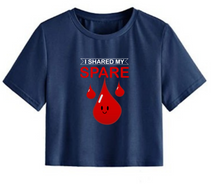 Load image into Gallery viewer, I shared my spare blood - Women's Crop Top