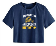 Load image into Gallery viewer, Happiness is a way of travel not the destination - Women's Crop Top