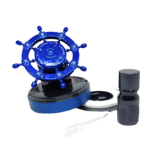 Load image into Gallery viewer, Solar Powered Rotating Ship Helm Wheel Air Freshener Car Dashboard Accessory