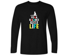 Load image into Gallery viewer, Yoga balance yr life - Men's full sleeve round neck T-shirt