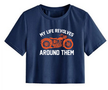 Load image into Gallery viewer, My life revolves around bike - Women's Crop Top