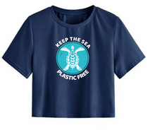 Load image into Gallery viewer, Keep the sea plastic free - Women's Crop Top