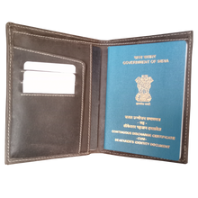 Load image into Gallery viewer, Classic Veg Tanned Hunter Leather Passport / CDC / COC Travel Wallet
