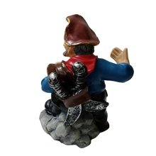 Load image into Gallery viewer, Blue Shirt Pirate Wine Glass Holder - PolyResin Material