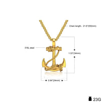 Load image into Gallery viewer, Anchor Pendant with Chain - Unisex