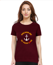 Load image into Gallery viewer, Anchor Me In Your Love - Couple Women's half sleeve round neck T-shirt