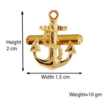 Load image into Gallery viewer, Golden Anchor Cuff Links