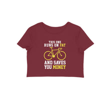 Load image into Gallery viewer, Runs on fat - Women's Crop top