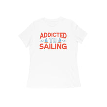 Load image into Gallery viewer, Sailing addict - Women's half sleeve round neck T-shirt