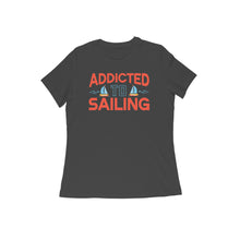 Load image into Gallery viewer, Sailing addict - Women's half sleeve round neck T-shirt