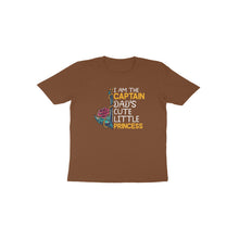 Load image into Gallery viewer, Captain dad's cute little princess - Toddlers unisex half sleeve round neck T-shirt