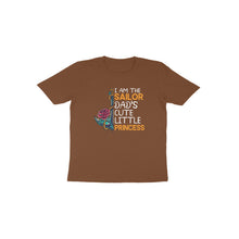 Load image into Gallery viewer, I am sailor dad's cute little princess - Toddlers unisex half sleeve round neck T-shirt