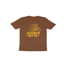 Load image into Gallery viewer, Burn fat not oil cycling- Toddlers unisex half sleeve round neck T-shirt