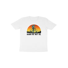 Load image into Gallery viewer, Burn fat not oil - Toddlers unisex half sleeve round neck T-shirt